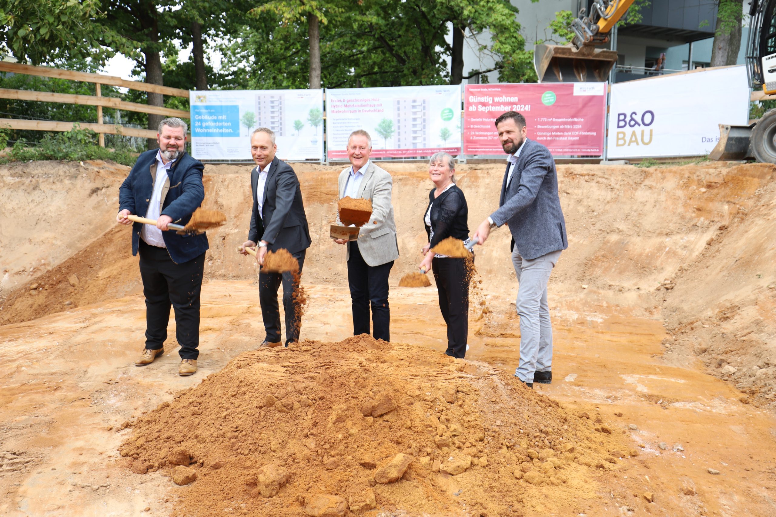 Spatenstich für Deutschlands höchstes Mietwohnhaus in Holz-Hybrid-Bauweise